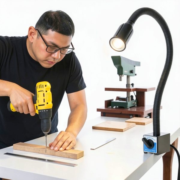 Bheooen LED Work Light Flexible Gooseneck Magnetic Base-1