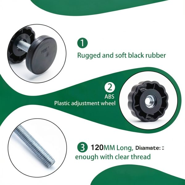 Vmaisi Baby Gate Spindle Rods Replacement Hardware Kit Black-2