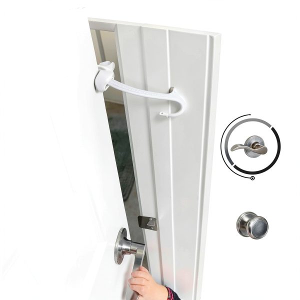 Door Monkey Child Safety Door Lock Modern White Plastic-2