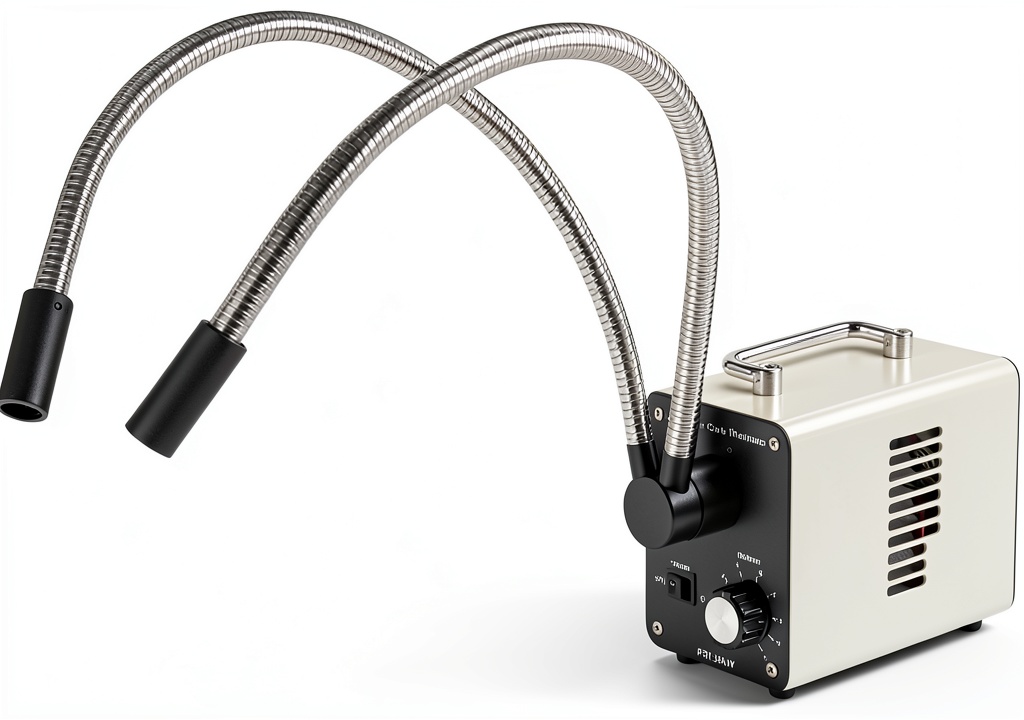 OMAX LED machine lamp illuminating industrial work surface