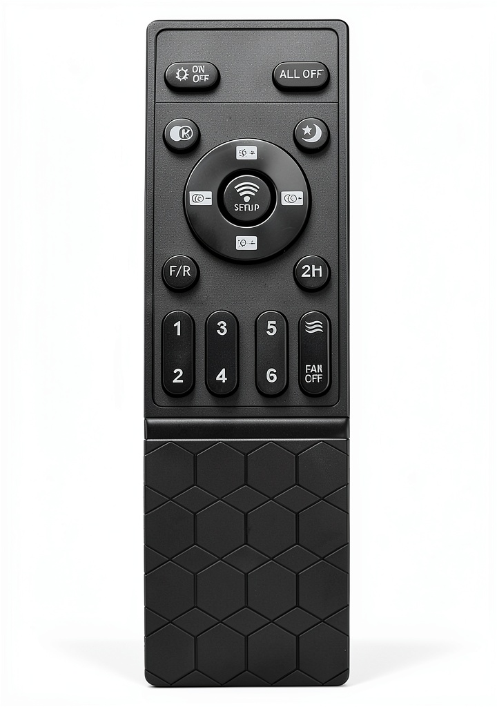 Remote control for ceiling fan with lights