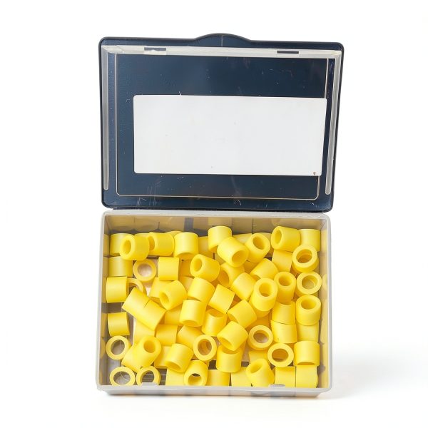 Dioche Dental Color Code Band, Silicone Dental Color Code Rings, Dental Color Code Rings Dental Color Code Rings Accessory Supplies 100pcs (yellow)-7