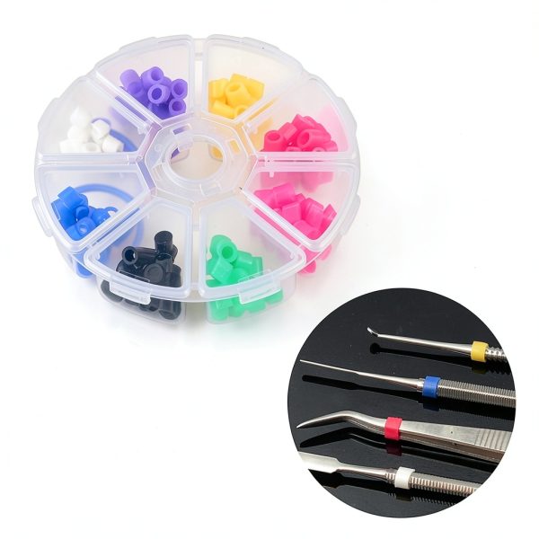 160PCS Dental Code Rings, Silicone Instrument Code Circle Autoclavable Orthodontic Color Code Ring (Multicolor)-4