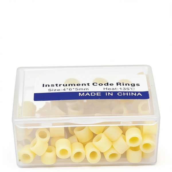 Dioche Dental Color Code Band, Silicone Dental Color Code Rings, Dental Color Code Rings Dental Color Code Rings Accessory Supplies 100pcs (yellow)-1