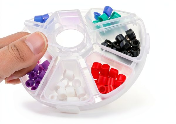 Dental Code Ring 160Pcs Non‑Toxic Silicone Dental Instrument Color Code Rings Hospital Orthodontic Code Rings Dental Clinic Orthodontic Accessory-2