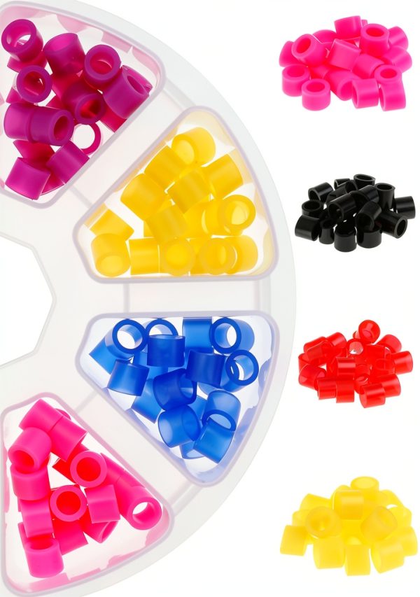 Dental Code Ring 160Pcs Non‑Toxic Silicone Dental Instrument Color Code Rings Hospital Orthodontic Code Rings Dental Clinic Orthodontic Accessory-5