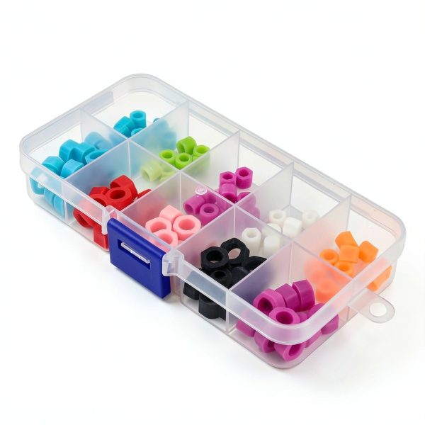 Dental Code Rings Orthodontic Silicone Ring 100Pcs Mix Large Small Multi- Color Instrument Labels Autoclavable(L 6mm S 4mm)-5