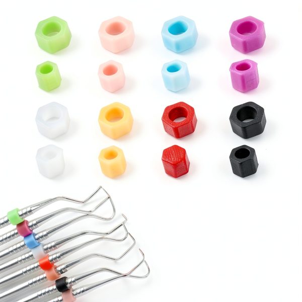 Dental Code Rings Orthodontic Silicone Ring 100Pcs Mix Large Small Multi- Color Instrument Labels Autoclavable(L 6mm S 4mm)-1