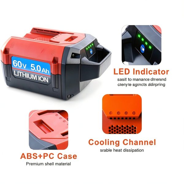 DTK Battery Replacement for Toro 60V 5Ah 300Wh Lithium Battery-3